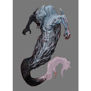 【モンスター素材】 ダゴン (クトゥルフ神話系) 神話生物 | フリー 素材 大型 魚 立ち絵 画像 無料 グラフィック イメージ | 素材屋『氏』